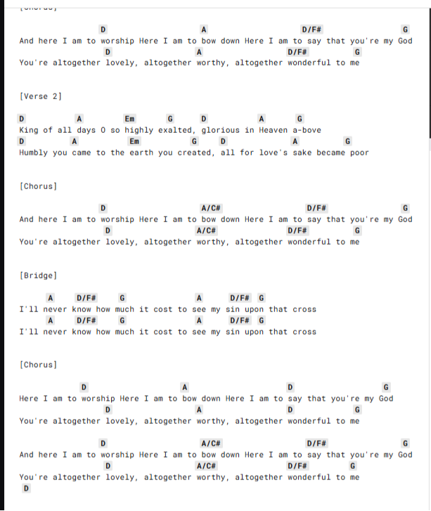 Here I am to worship